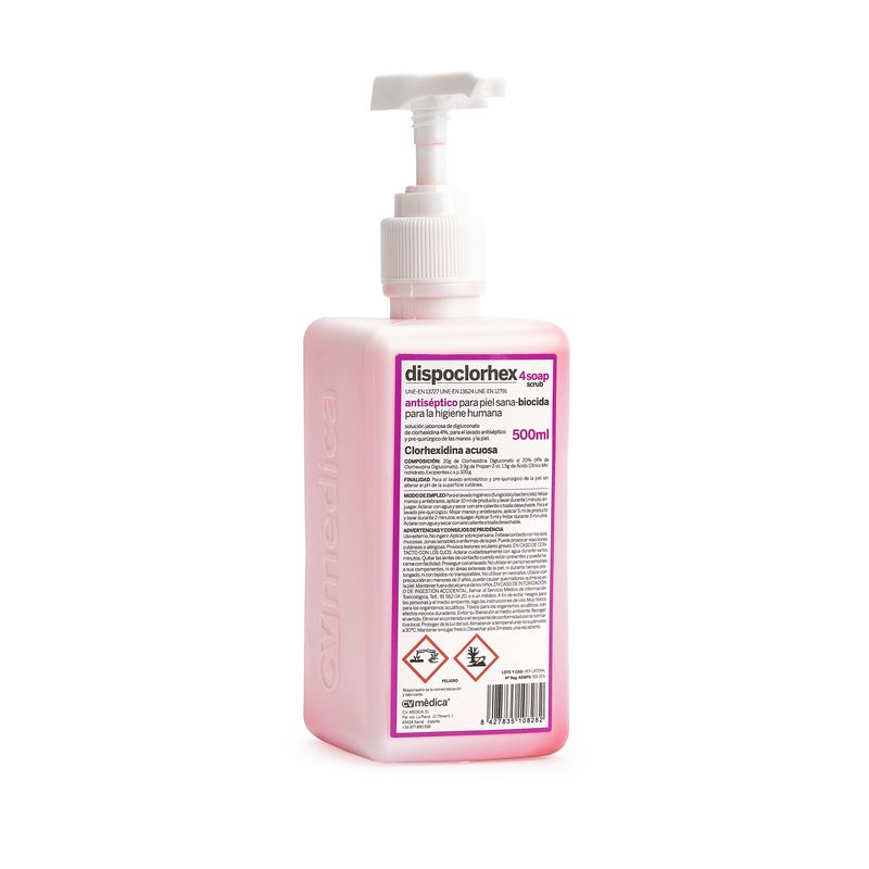 Savon de friction à la chlorhexidine 4% 500ml avec Pompe