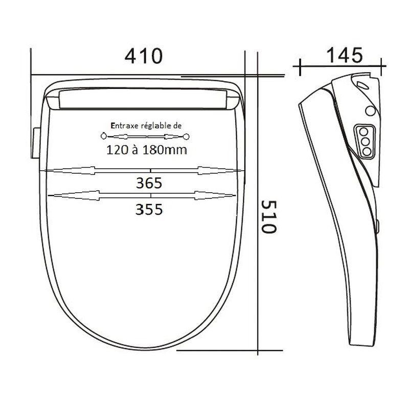 Abattant WC lavant Luxe Silver – Image 3
