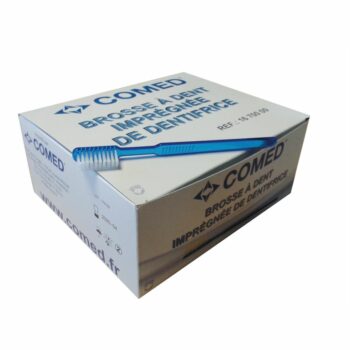 Brosse à dents imprégnée de dentifrice x100