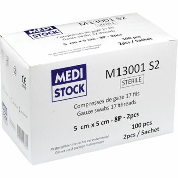 Compresse de gaze en sachets de 2
