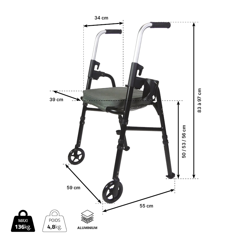 Rollator 2 roues Modulo – Image 11