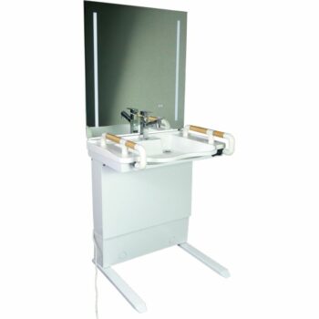 Lavabo avec miroir réglable en hauteur