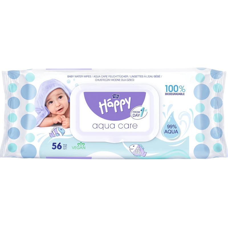 Lingettes Aqua Care HAPPY