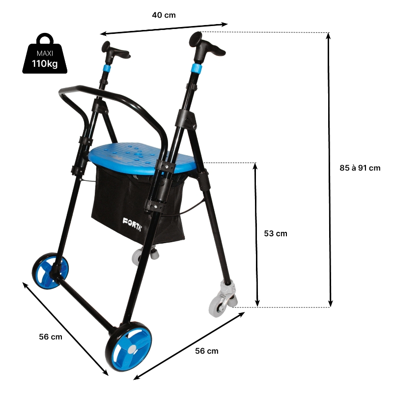 Rollator 2 roues Air-On Plus – Image 5