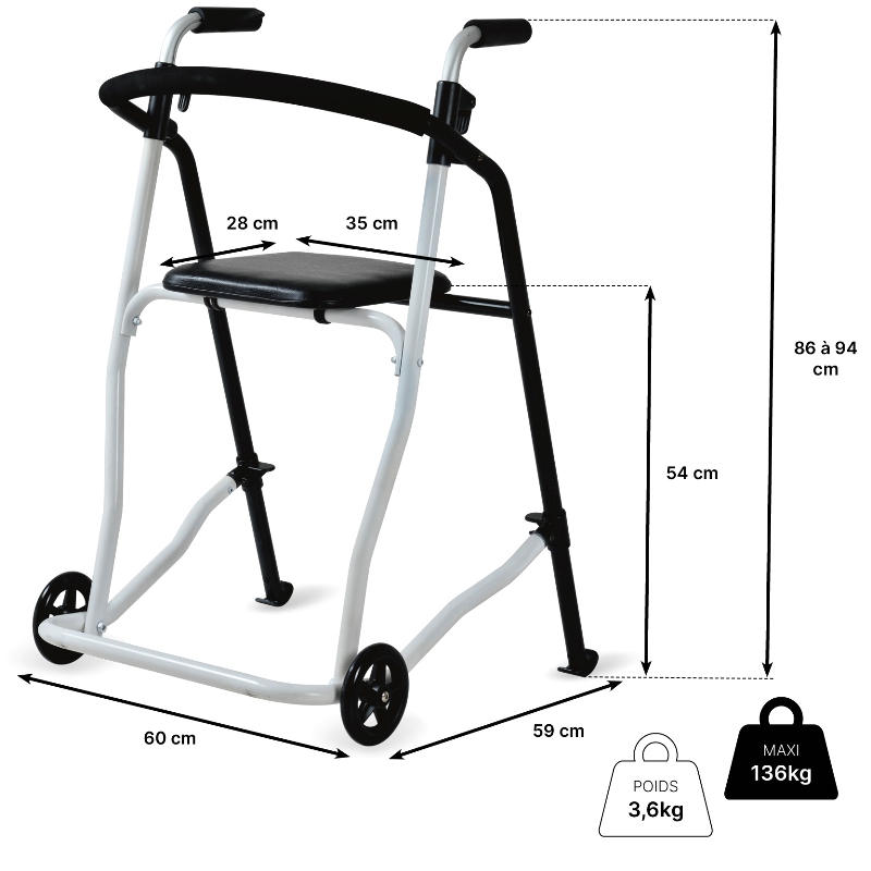 Rollator 2 roues Evolution – Image 4